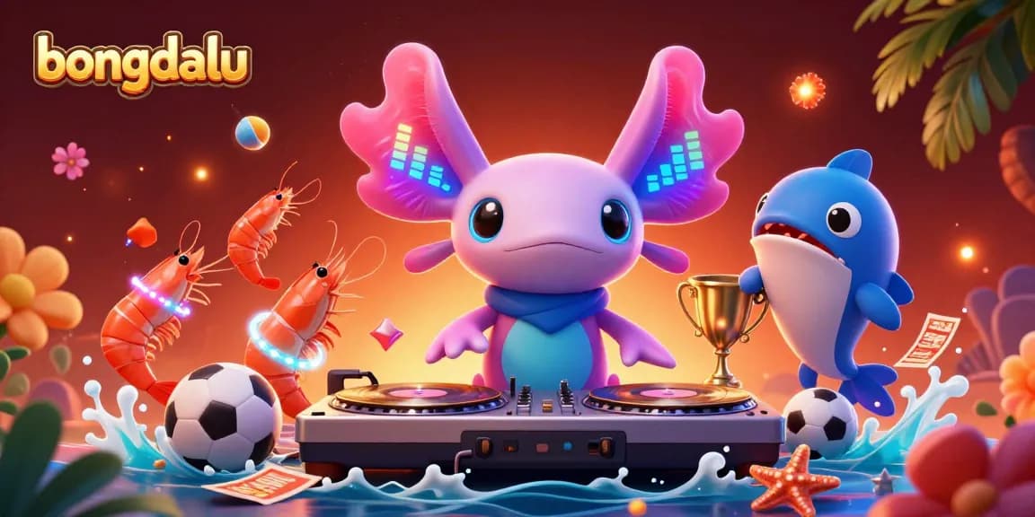 Bongdalu highlights sports betting excitement with a vibrant 3D illustration featuring unique characters and dynamic action.