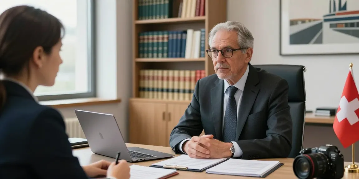 Client discussing legal concerns with Valken Legal — Swiss law firm in a professional setting.