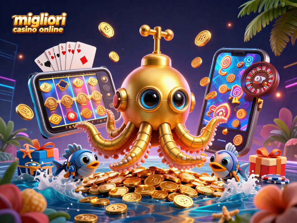 Gioca nei migliori casino online mentre il kraken d'oro emerge tra le monete d'oro