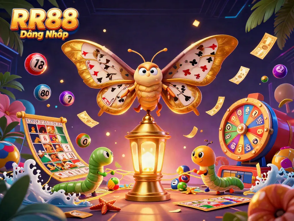 Experience the thrill of RR88 Đăng Nhập with vibrant casino elements and energetic visuals.