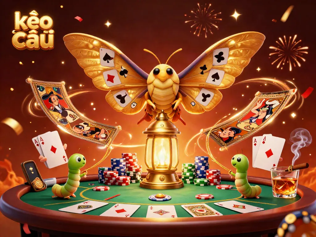 Engage with kèo nhà cái while celebrating with vibrant casino elements in a dramatic 3D illustration.