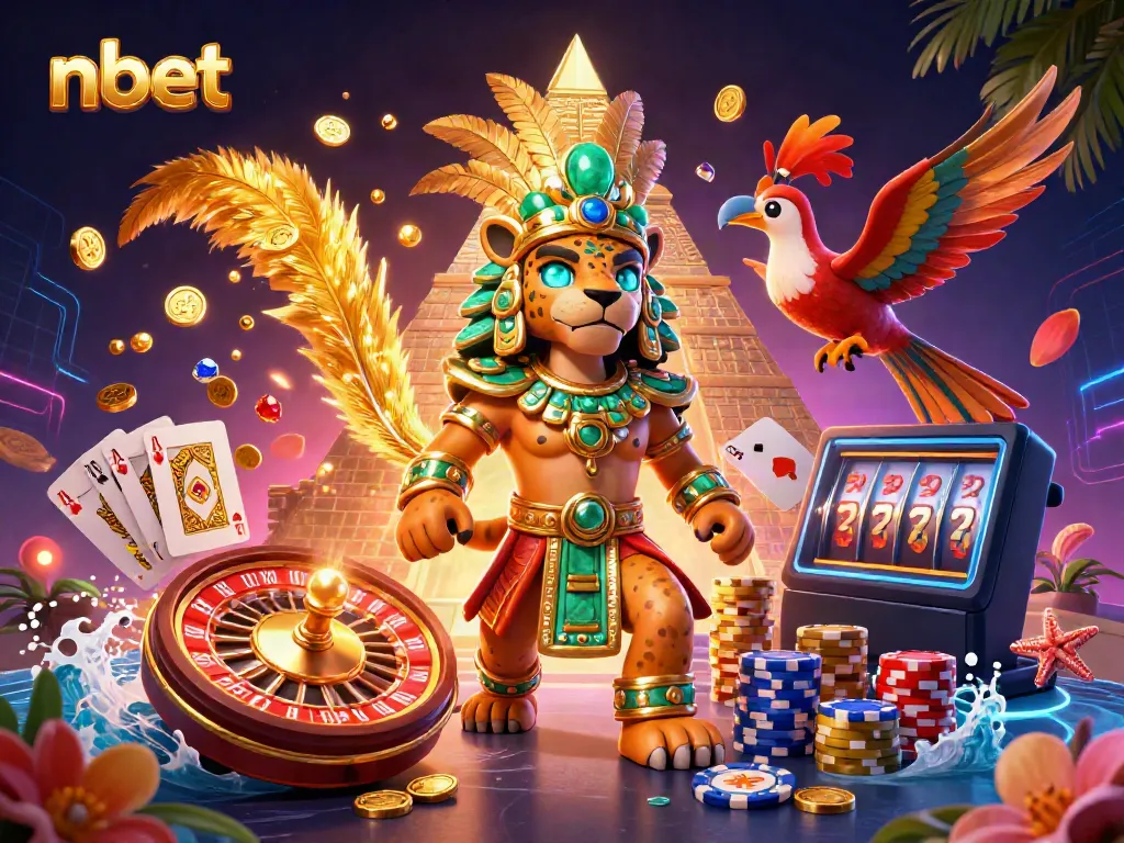 Experience thrilling gameplay with nbet's vibrant casino scene filled with golden treasures and dynamic characters.