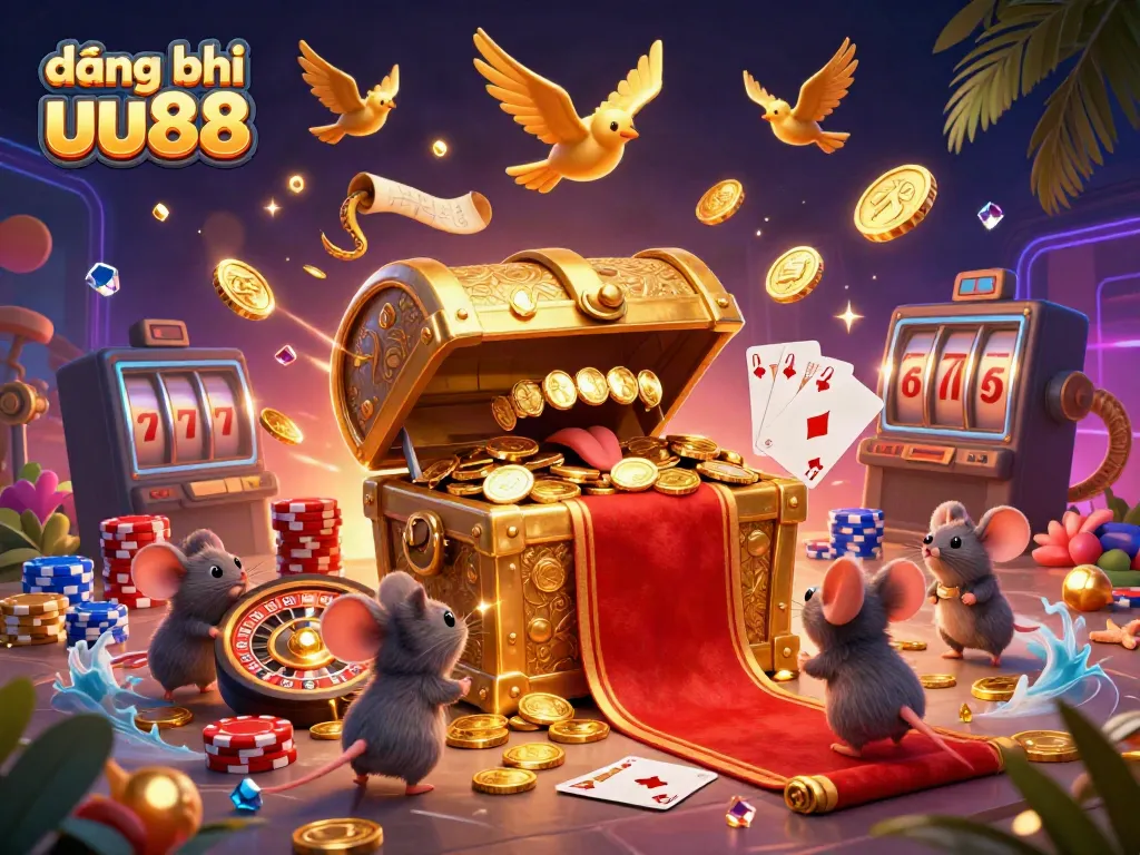Experience the thrill of đăng ký uu88 with a vibrant 3D illustration showcasing adventure and opportunity in gambling.