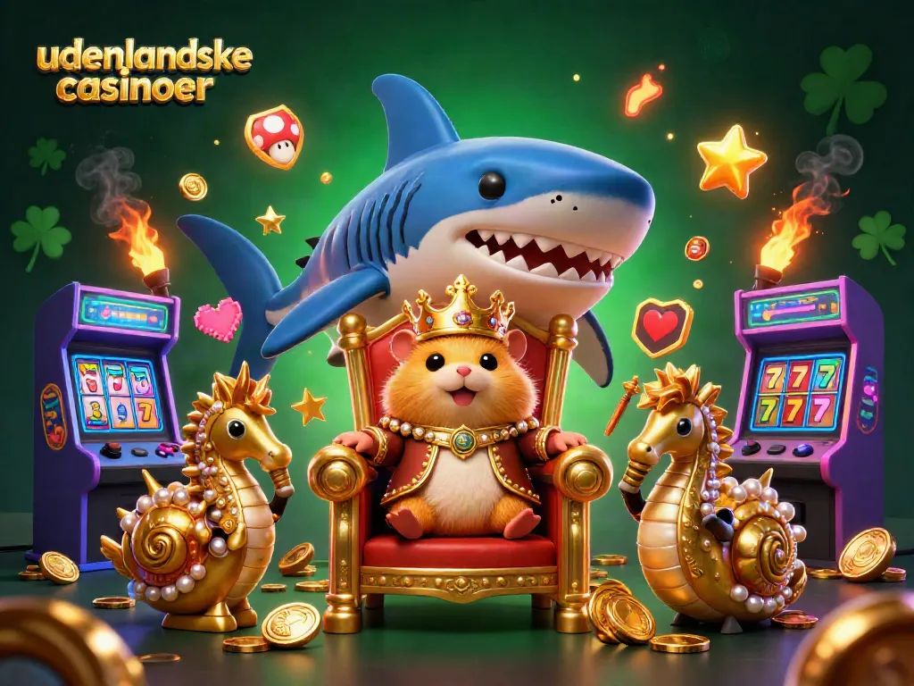 Engage with udenlandske casinoer in a vibrant 3D world featuring colorful slot elements and imaginative characters.