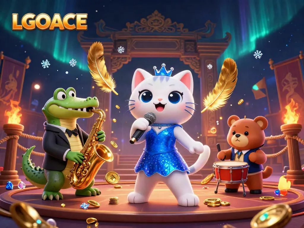 Join the fun at LGOACE with vibrant 3D characters bringing the casino life to a joyful stage.