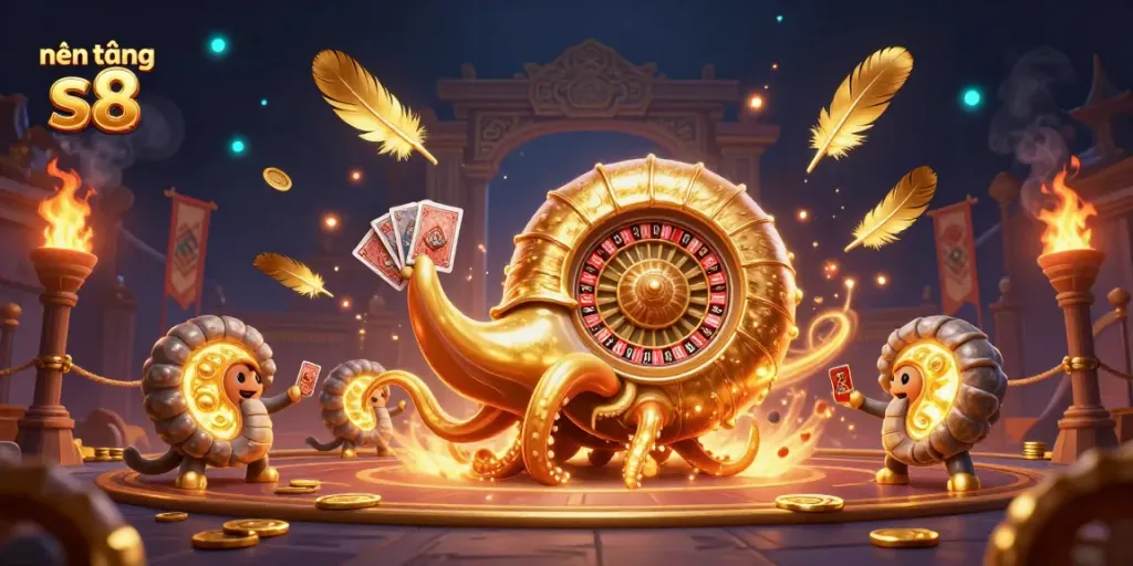 Engage in thrilling gameplay with nền tảng s8 featuring an ancient nautilus roulette wheel embodying luck.