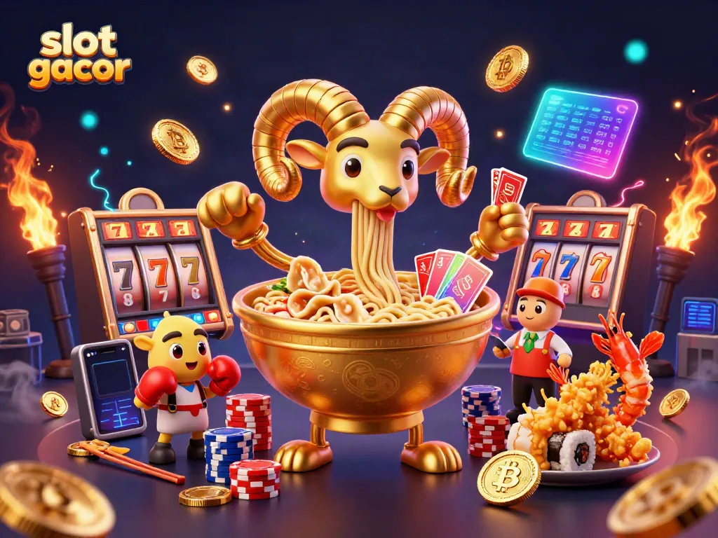 Engage in slot gacor excitement with vibrant 3D cartoon characters celebrating jackpot wins.