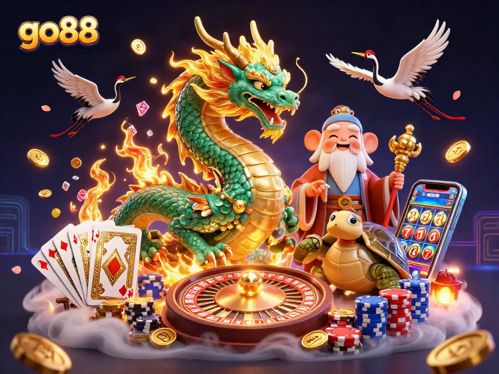 GO88 cung cấp trải nghiệm giải trí tuyệt vời với rồng ngọc bích và các crane may mắn.