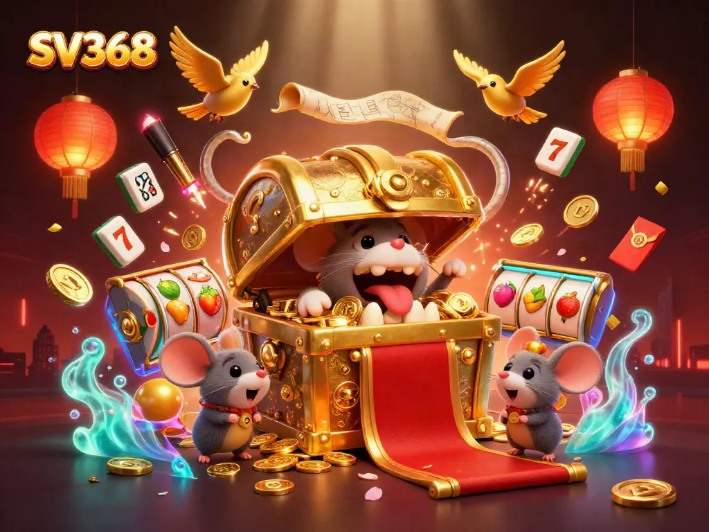 Spin the reels with SV368's golden treasure chest, offering thrilling gaming adventures.