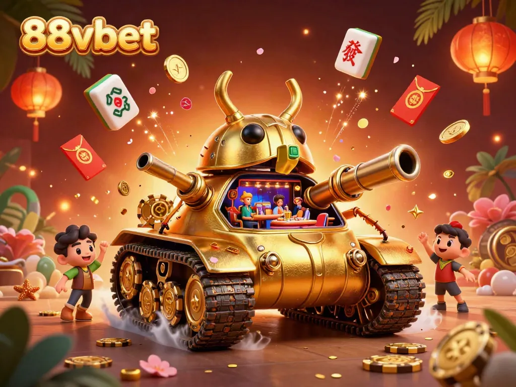 Engage with 88vbet in a vibrant 3D casino scene, showcasing excitement and offerings for players.
