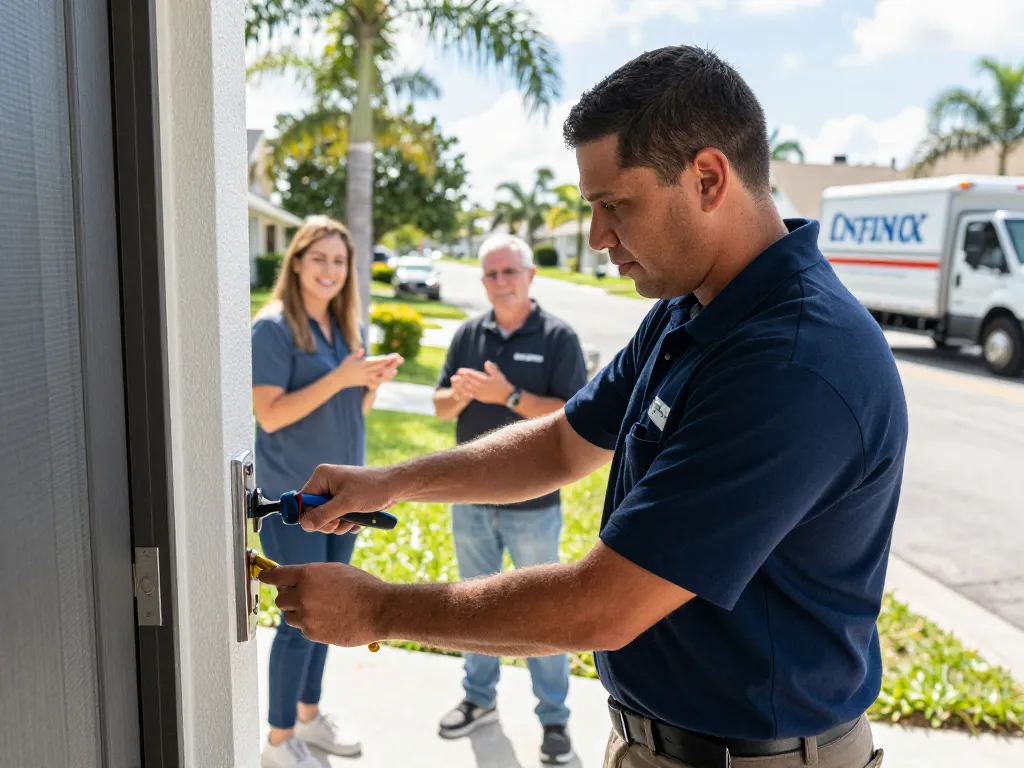 locksmith Port St. Lucie providing expert lock services in a suburban neighborhood