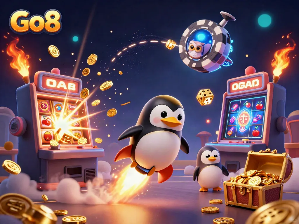 Experience the thrill of Go8 with a digital casino adventure featuring vibrant 3D elements.