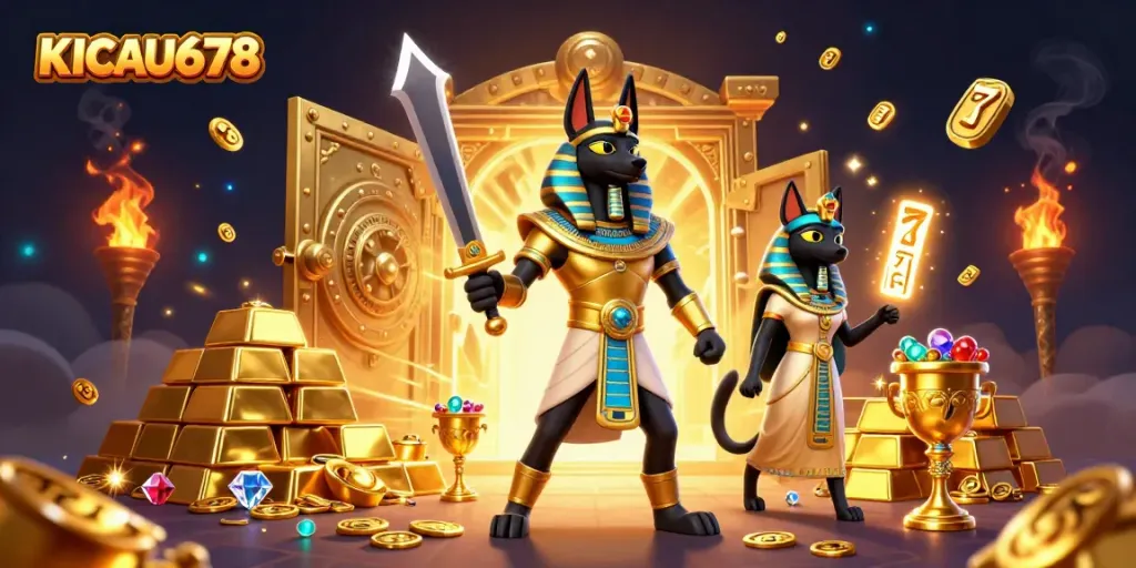 KICAU678 immerses players in a vibrant 3D casino world filled with treasures and ancient symbols.