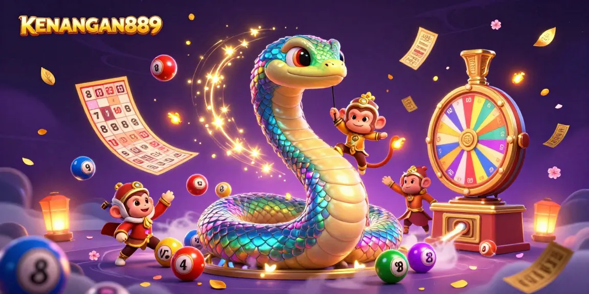 Engage in exciting lottery dynamics with KENANGAN889's vibrant gaming scene filled with colorful balls and prizes.