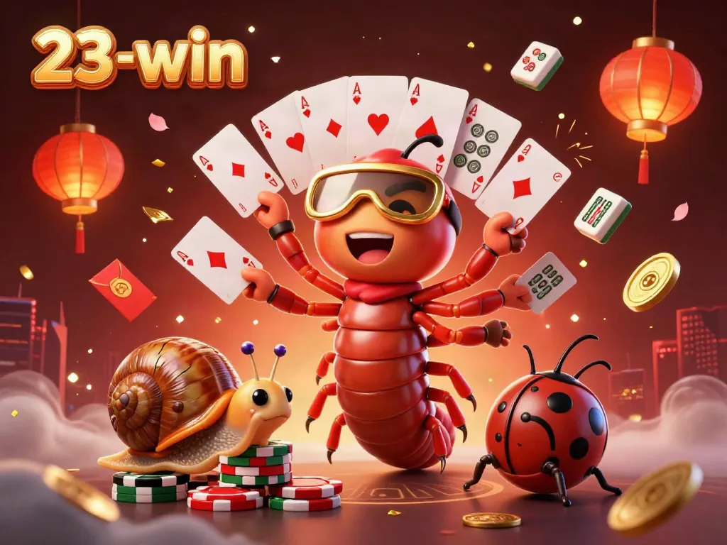 Experience casino excitement with 23-win's vibrant scene of a millipede dealer and high-roller action.