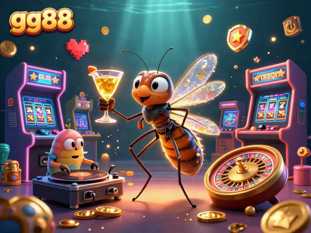 Join the fun with gg88 as the animated mosquito mascot spins the golden roulette!