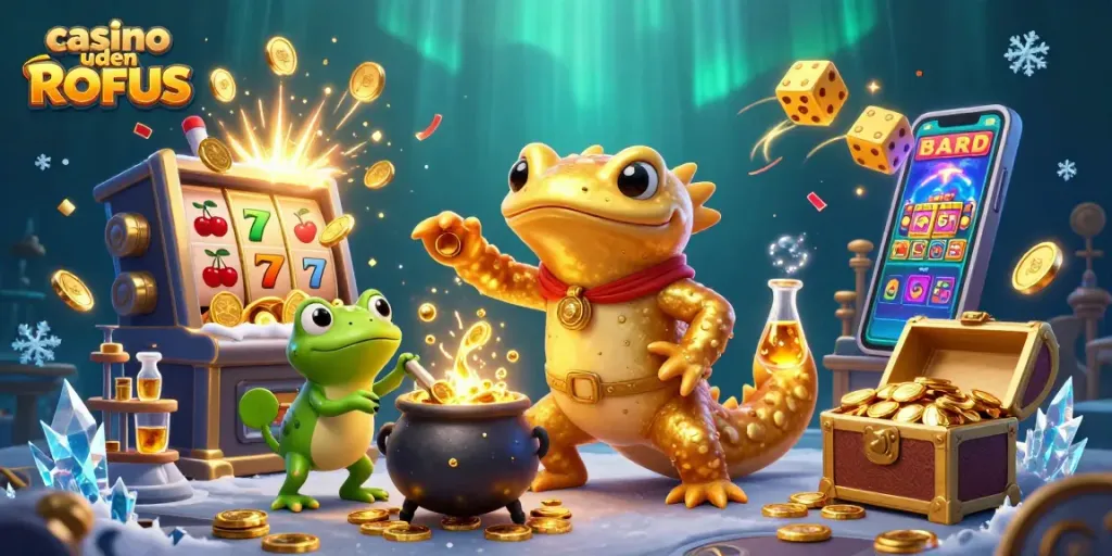 Experience the thrill at casino uden ROFUS with magical characters and vibrant casino elements.