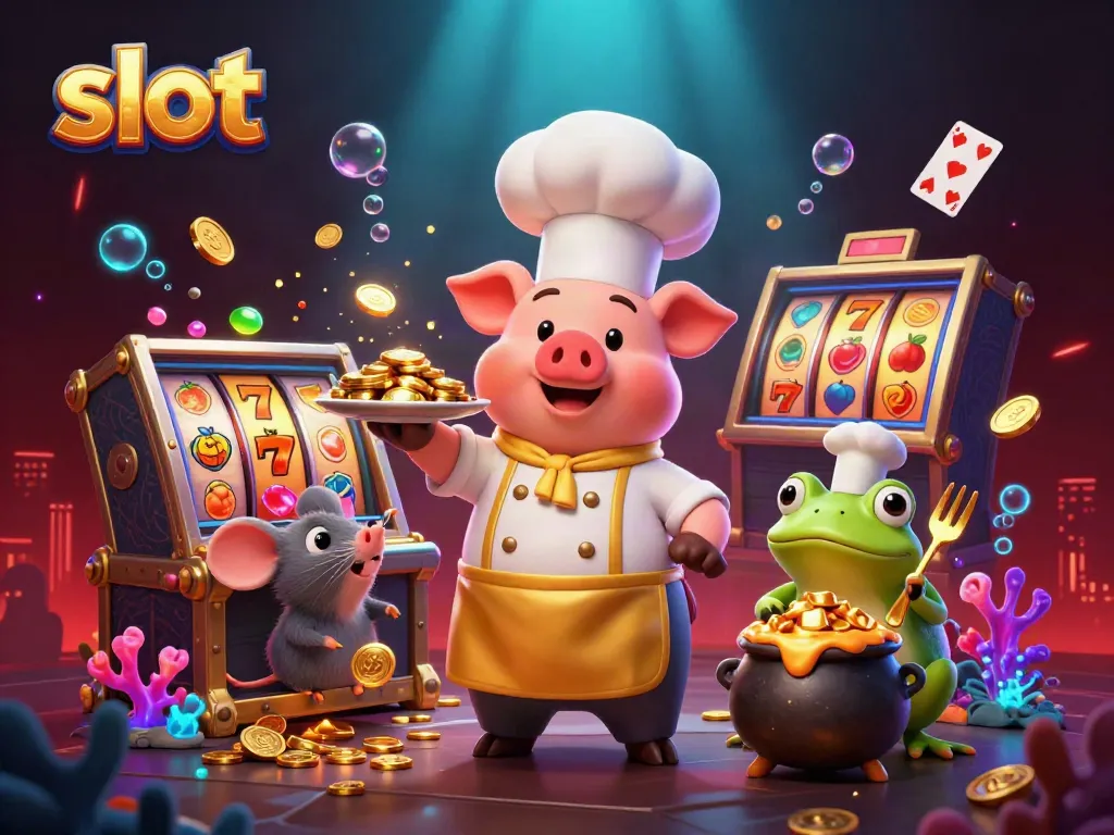 Experience dynamic action with a 3D illustration of a slot scene featuring vibrant characters and elements.