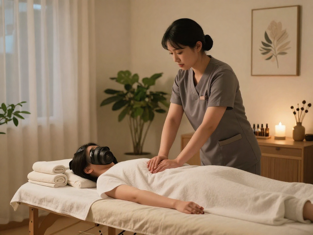 Experience peaceful 파주출장마사지 in a serene home setting with a professional therapist