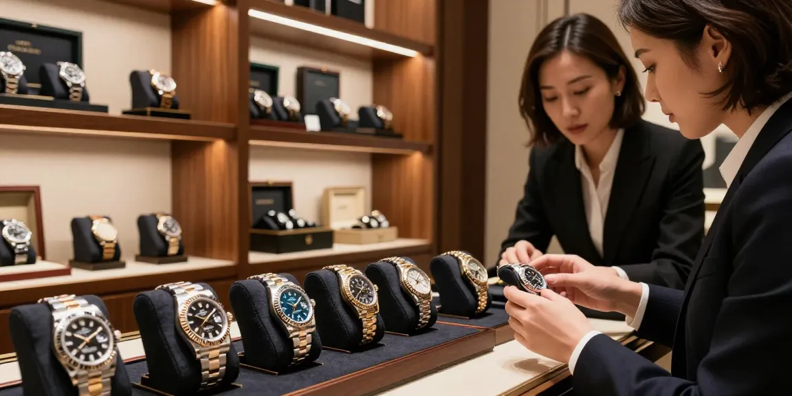 Explore exquisite rolex super clone watches displayed in a luxury boutique, showcasing craftsmanship and elegance in a sophisticated setting.