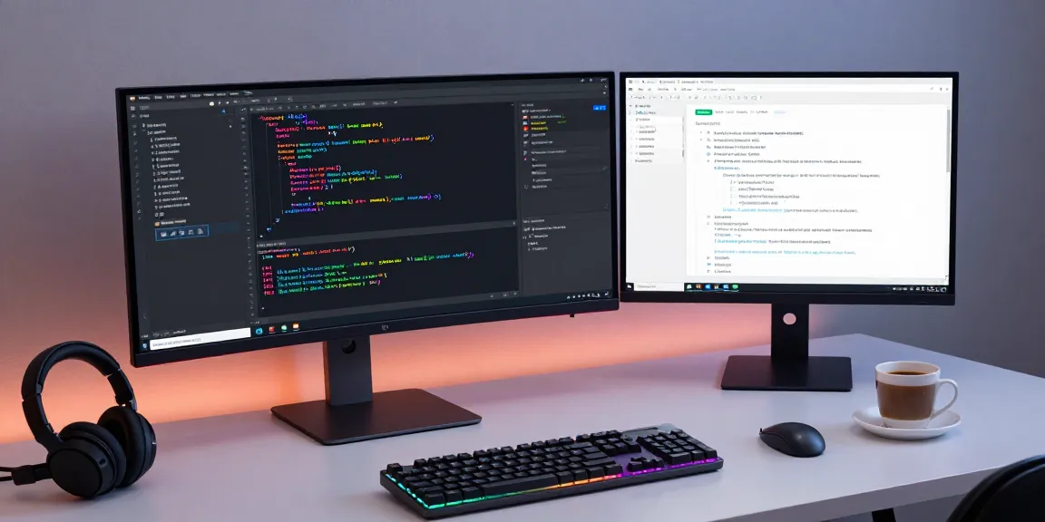 ae888 software development workspace with coding setup, VS Code, and advanced technologies