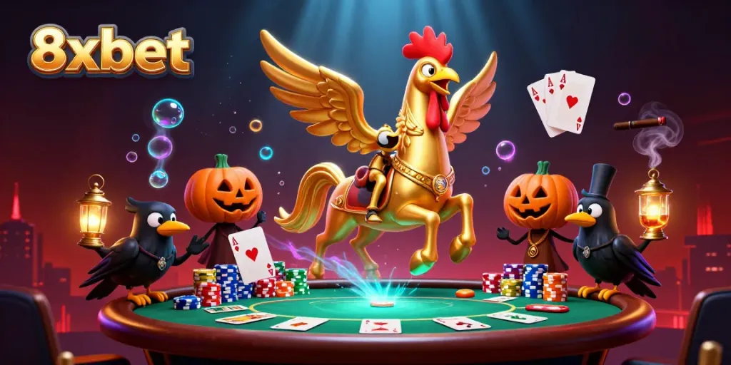 Experience the thrill at 8xbet with vibrant casino characters and exciting game elements in action.