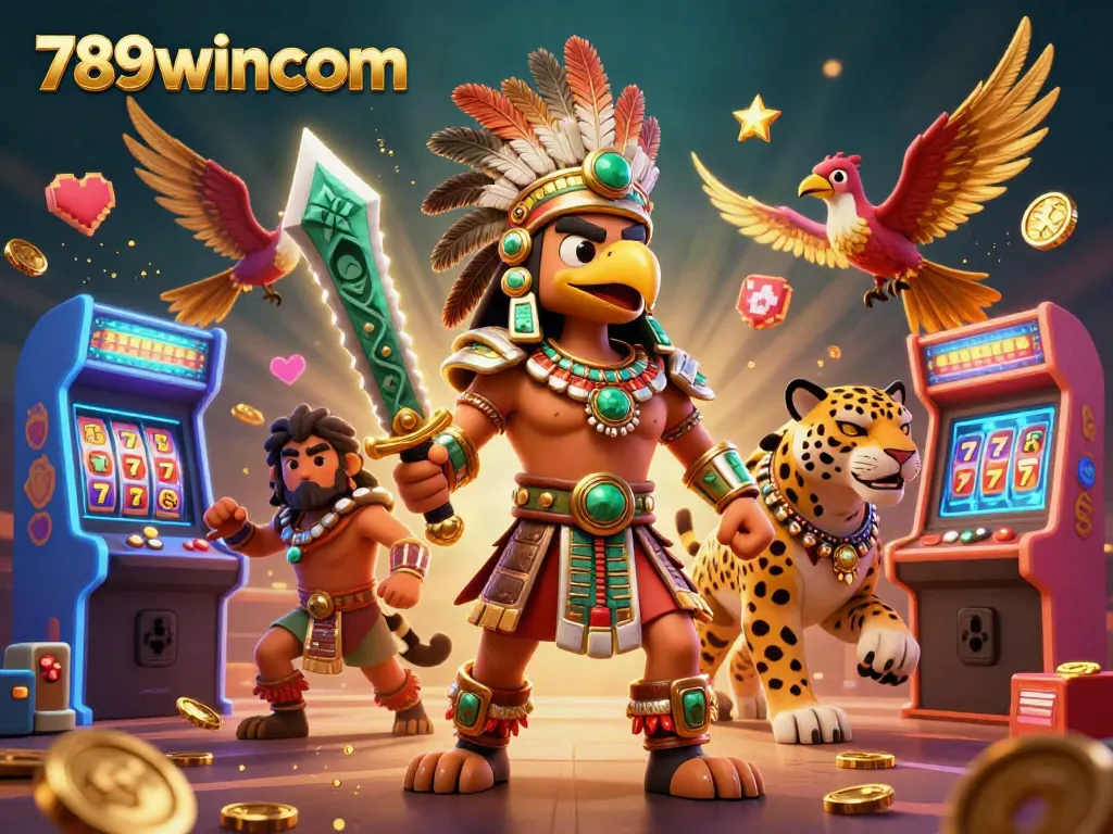 Experience thrilling gameplay with 789wincom's exciting casino adventure featuring vibrant characters and slot elements.