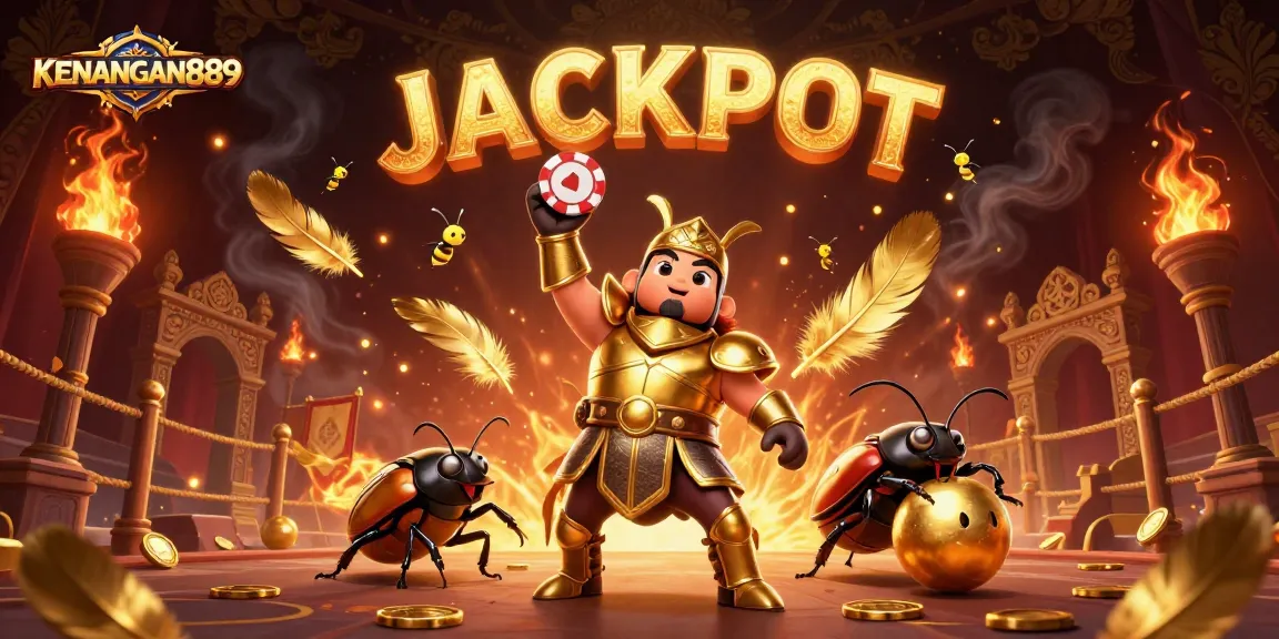 Play exciting games at KENANGAN889 with a dynamic scene of victory and celebration in a casino setting.