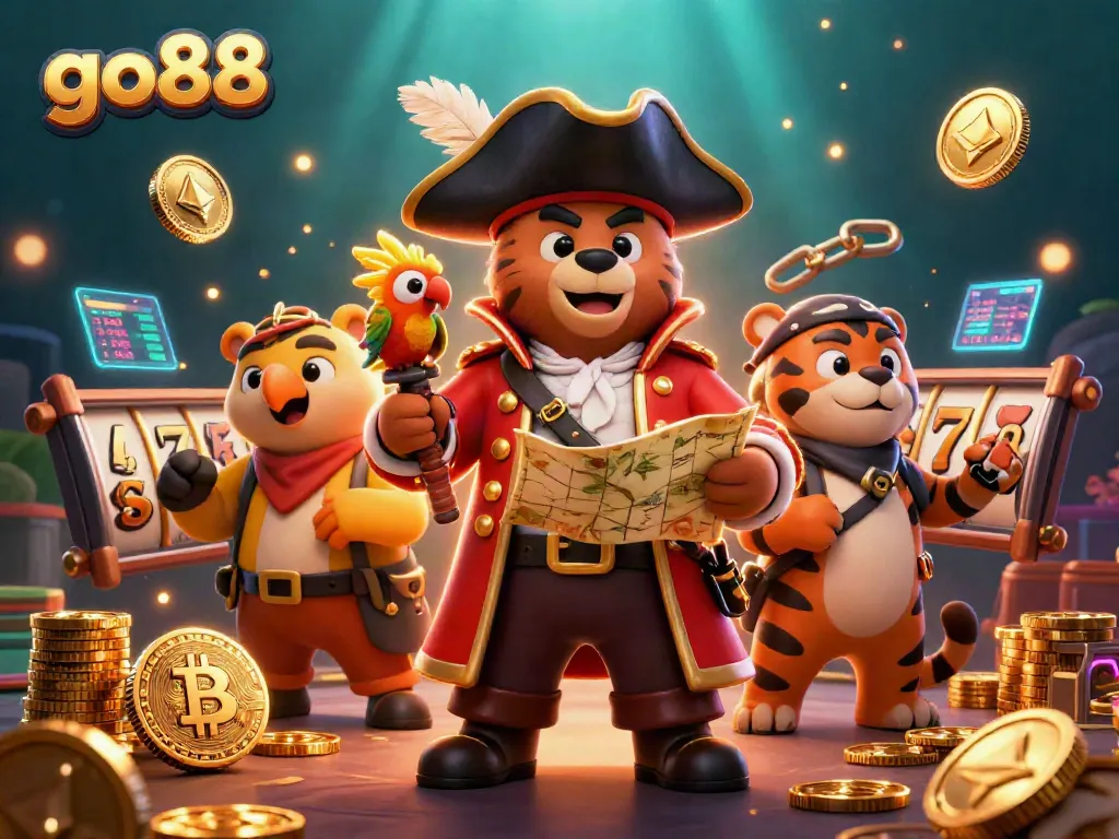 Engage in thrilling gaming at go88 with vibrant slot reels and dynamic characters