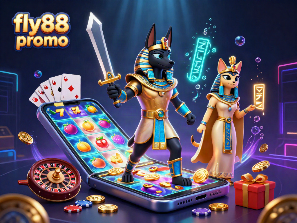 Engage with the fly88 promo through an exciting 3D casino adventure featuring iconic symbols and characters.