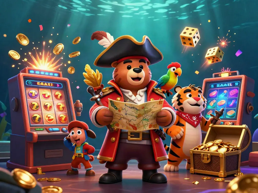 Spin and win big at ko66 with this vivid jackpot scene featuring cartoon characters and vibrant casino elements.