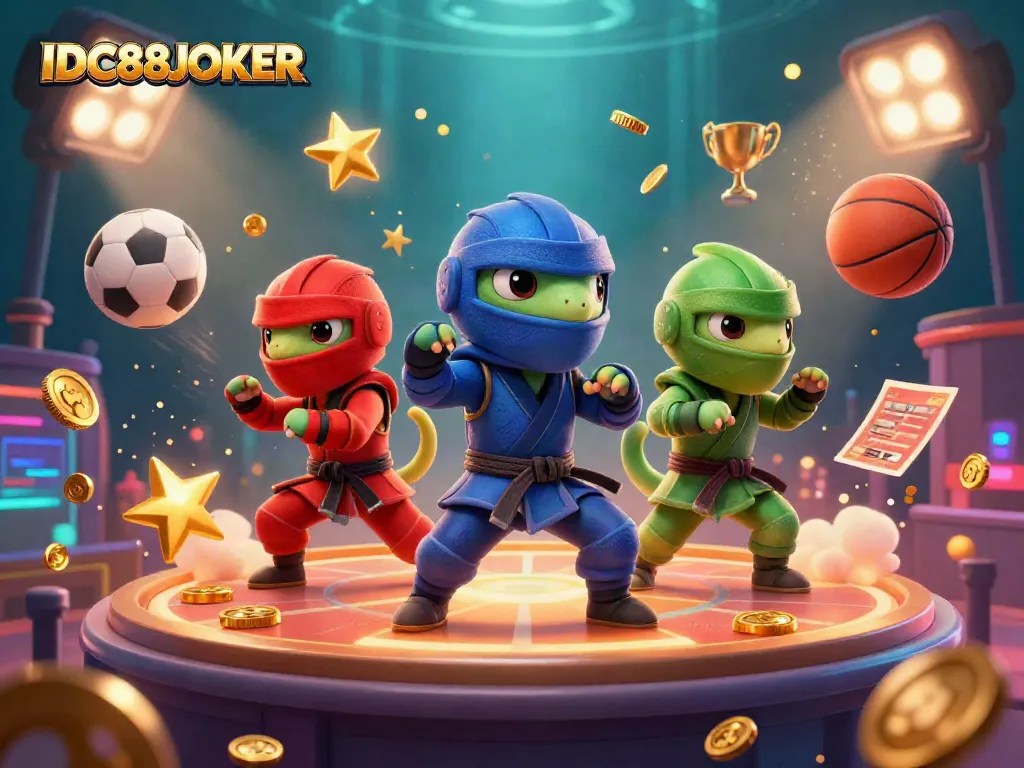 Experience thrilling casino action with IDC88JOKER’s dynamic ninja chameleons and vibrant game elements.