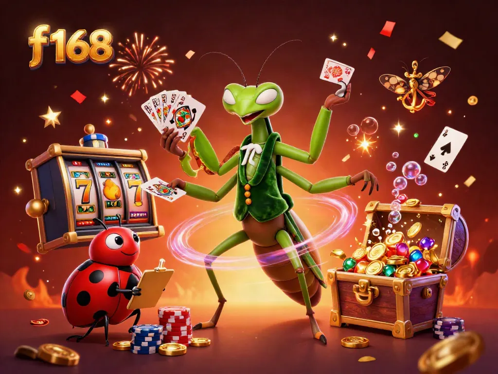 Engage with f168's thrilling casino experience featuring vibrant characters and exciting elements.