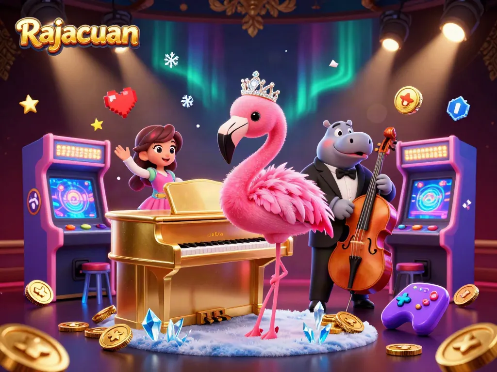 Engage in thrilling gameplay at Rajacuan’s vibrant casino with vivid lights and colorful games, showcasing the excitement of gambling.