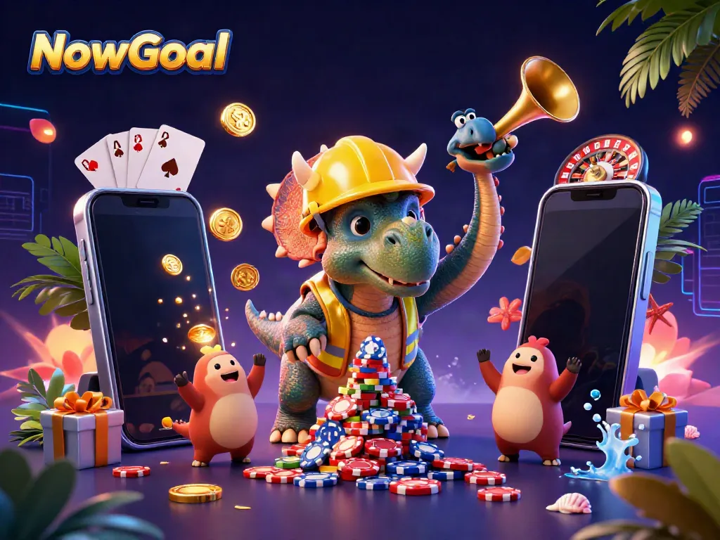 NowGoal captures thrilling moments in sports betting with colorful, celebratory visuals and dynamic gaming elements.