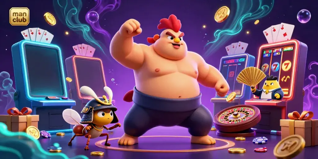 Experience thrilling action at the man club casino, featuring lively characters and dynamic slot games.