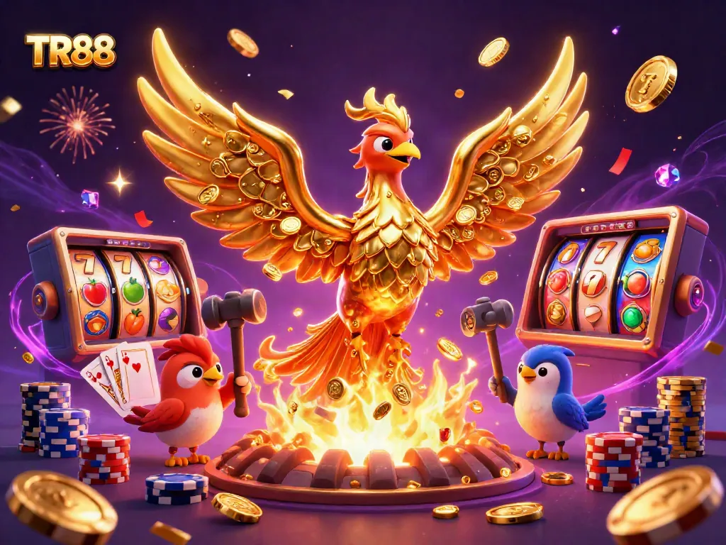 Spin the TR88 slots with festive golden coins and vibrant jackpot action!