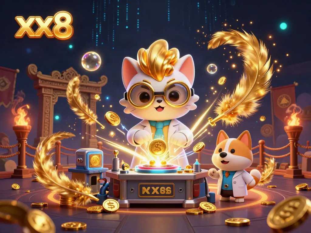 Experience exciting gaming with xx8, showcasing a virtual casino atmosphere and dynamic characters.