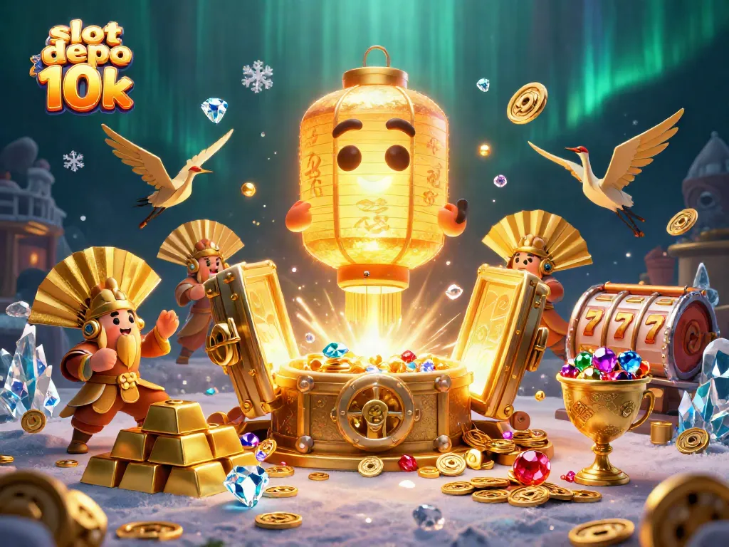 Engage with the thrilling slot depo 10k experience, featuring dynamic 3D casino elements and vibrant characters.