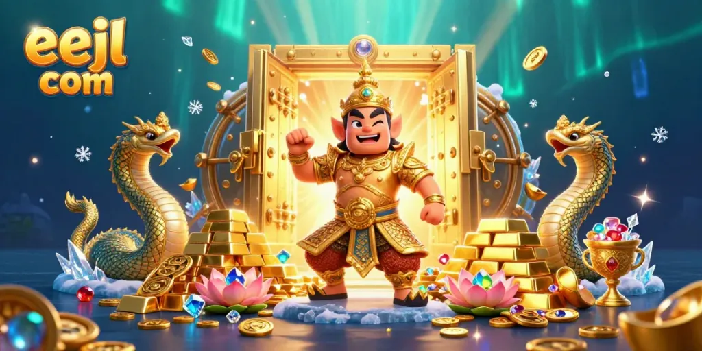 Join the thrill of winning with eejl com in this vibrant casino scene packed with treasures.