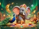 Engage with JBO’s vibrant elephant and peacock amidst a thrilling casino scene full of excitement.
