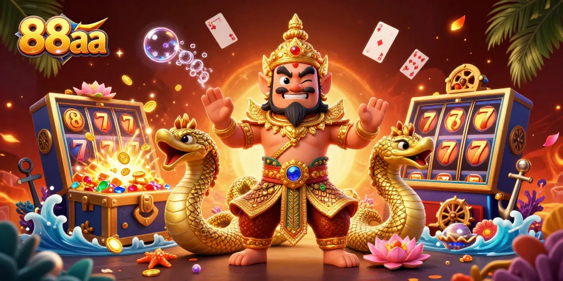 Experience thrilling gaming at 88aa with exciting slots, gold coins, and vibrant characters.