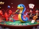 Experience the thrill of cwintv's underwater casino with vibrant characters and gambling action in 3D illustration.