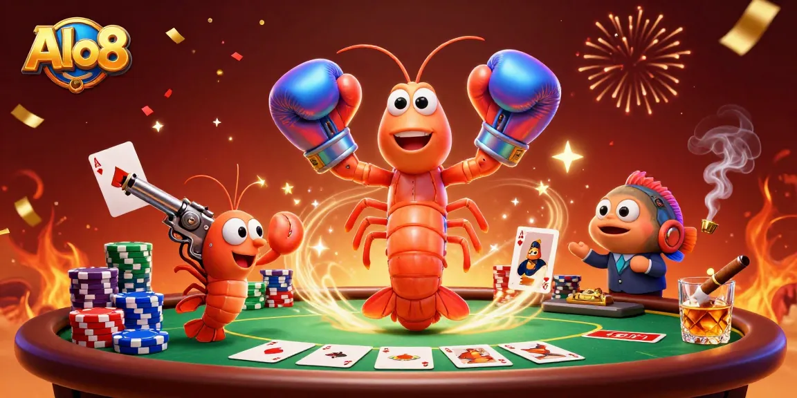 Alo8 offers an exciting gambling experience with vibrant poker elements and lively 3D characters in action.