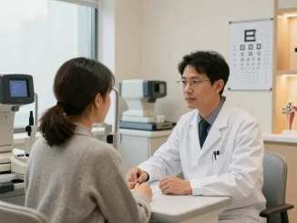 Consultation at SNU Eye Clinic focusing on personalized vision correction through advanced tests and surgeries, snuseoulglobal.com/id.