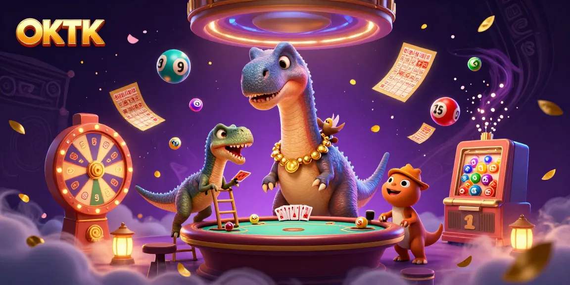 Engage with OKTK's vibrant casino experience featuring playful characters and dynamic game elements.