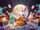 Experience the thrill of o8 trading with vibrant visuals showcasing poker chips, bioluminescence, and playful characters.