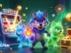 Engage with Sunwin Official's captivating slot themes amidst colorful gameplay action.