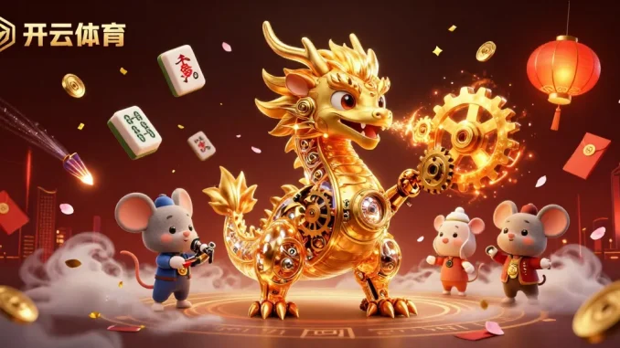 Experience the excitement of 开云体育 with vibrant game elements and a dynamic 3D illustration.