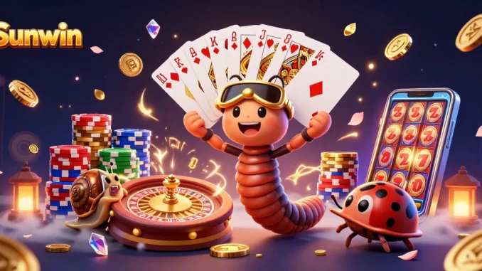 Experience Sunwin's vibrant casino action with unique characters and dynamic game elements.